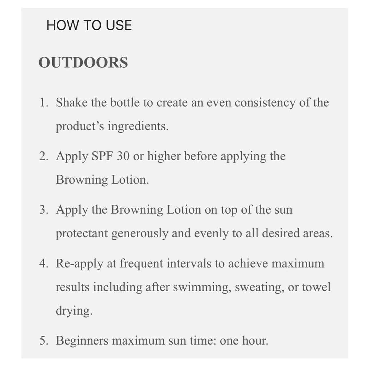 Amazing Browning Lotion