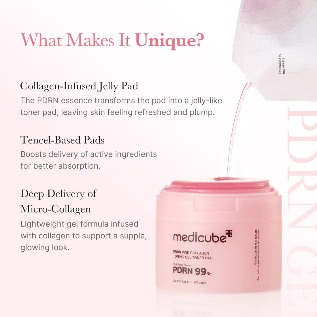 Medicube- PDRN Pink Collagen Gel Toner Pad