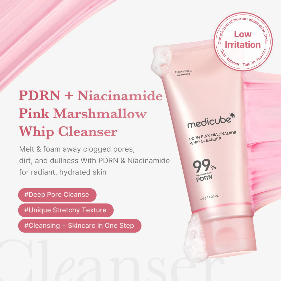Medicube- PDRN Pink Whip Cleanser
