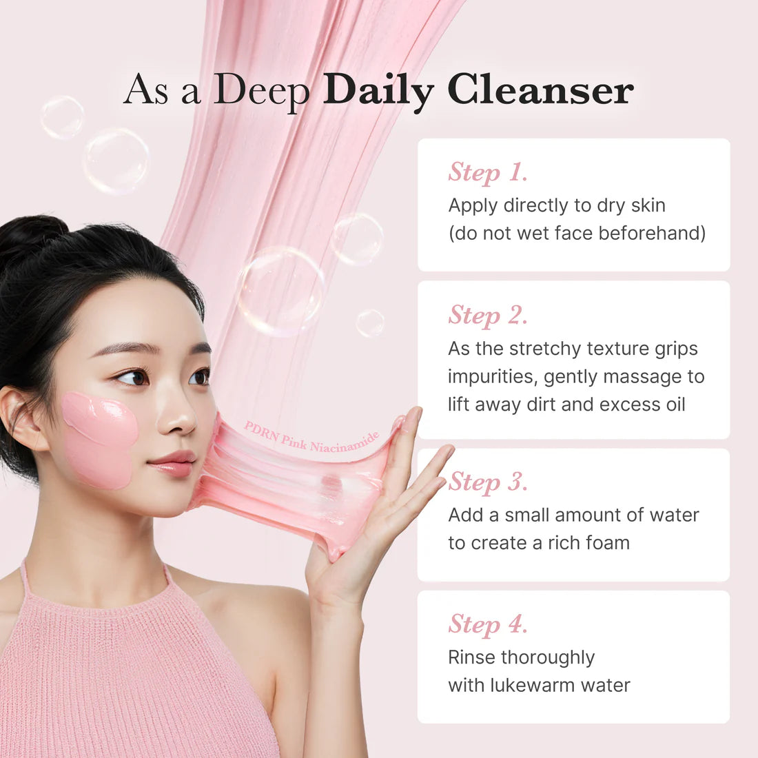 Medicube- PDRN Pink Whip Cleanser