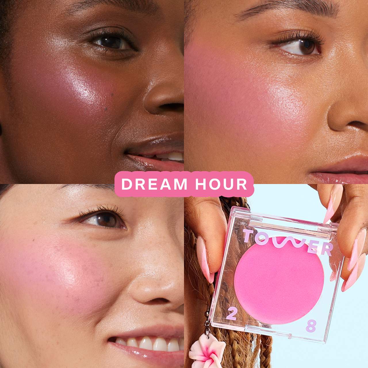 BeachPlease Lip + Cheek Dewy Cream Blush - Dream hour