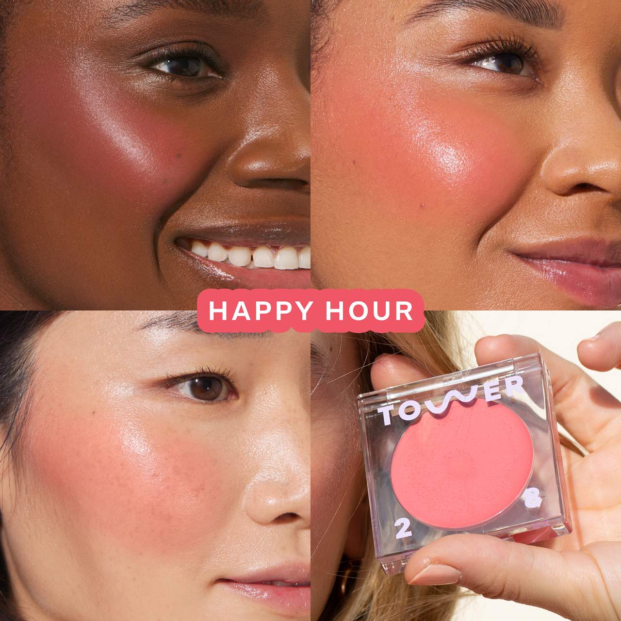 BeachPlease Lip + Cheek Dewy Cream Blush - Happy hour