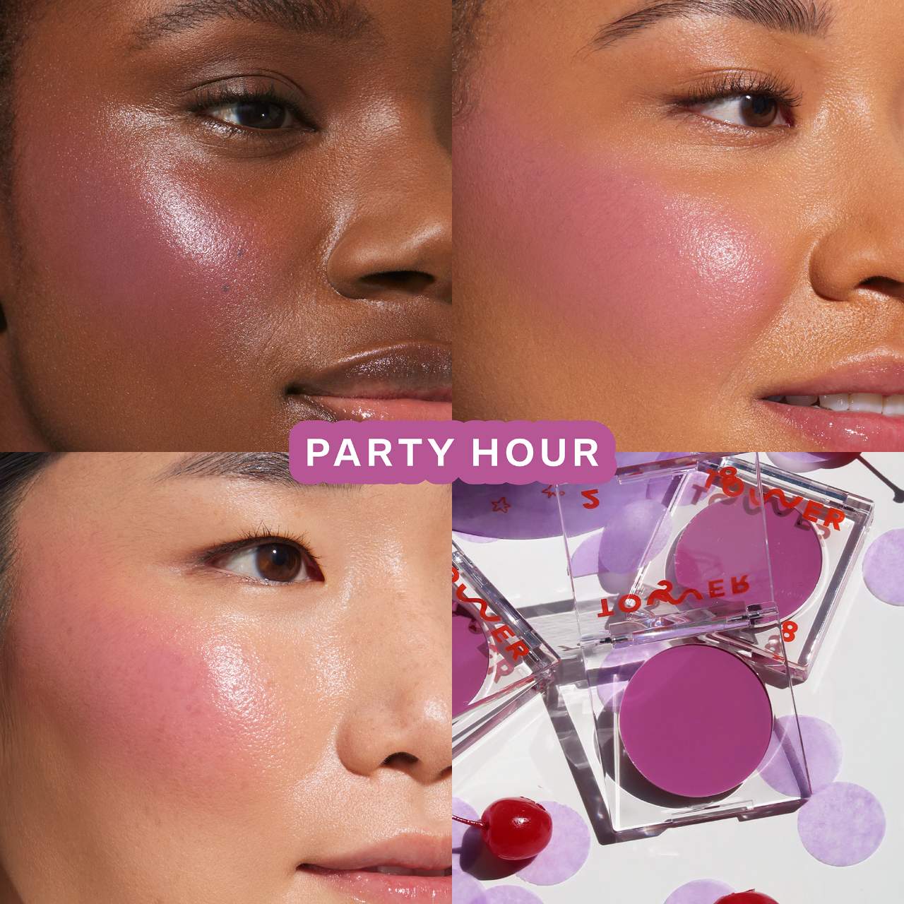 BeachPlease Lip + Cheek Dewy Cream Blush - Party hour