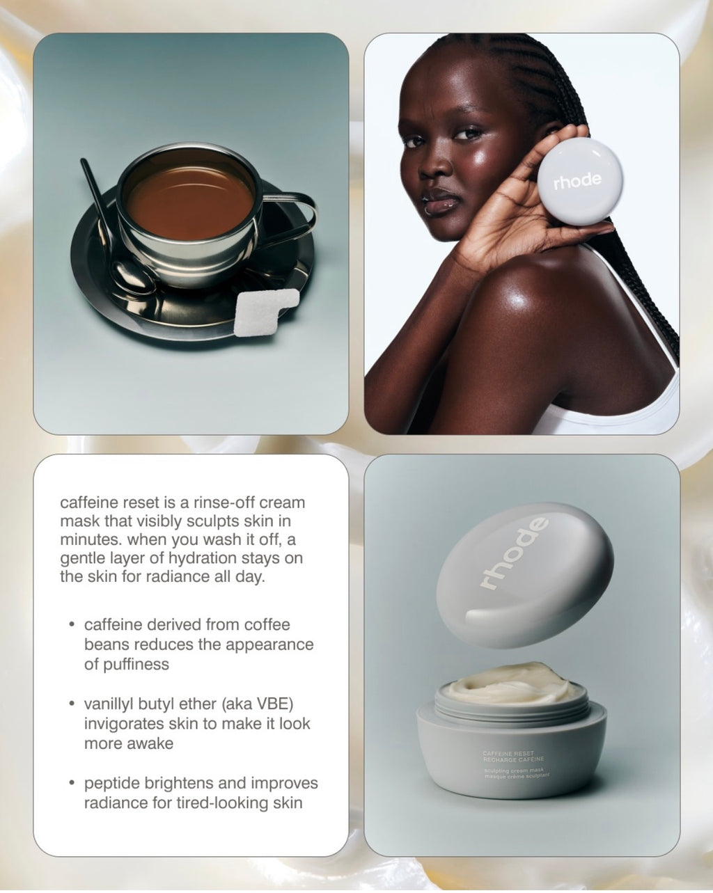 Rhode- caffeine reset (sculpting cream mask) 50mL