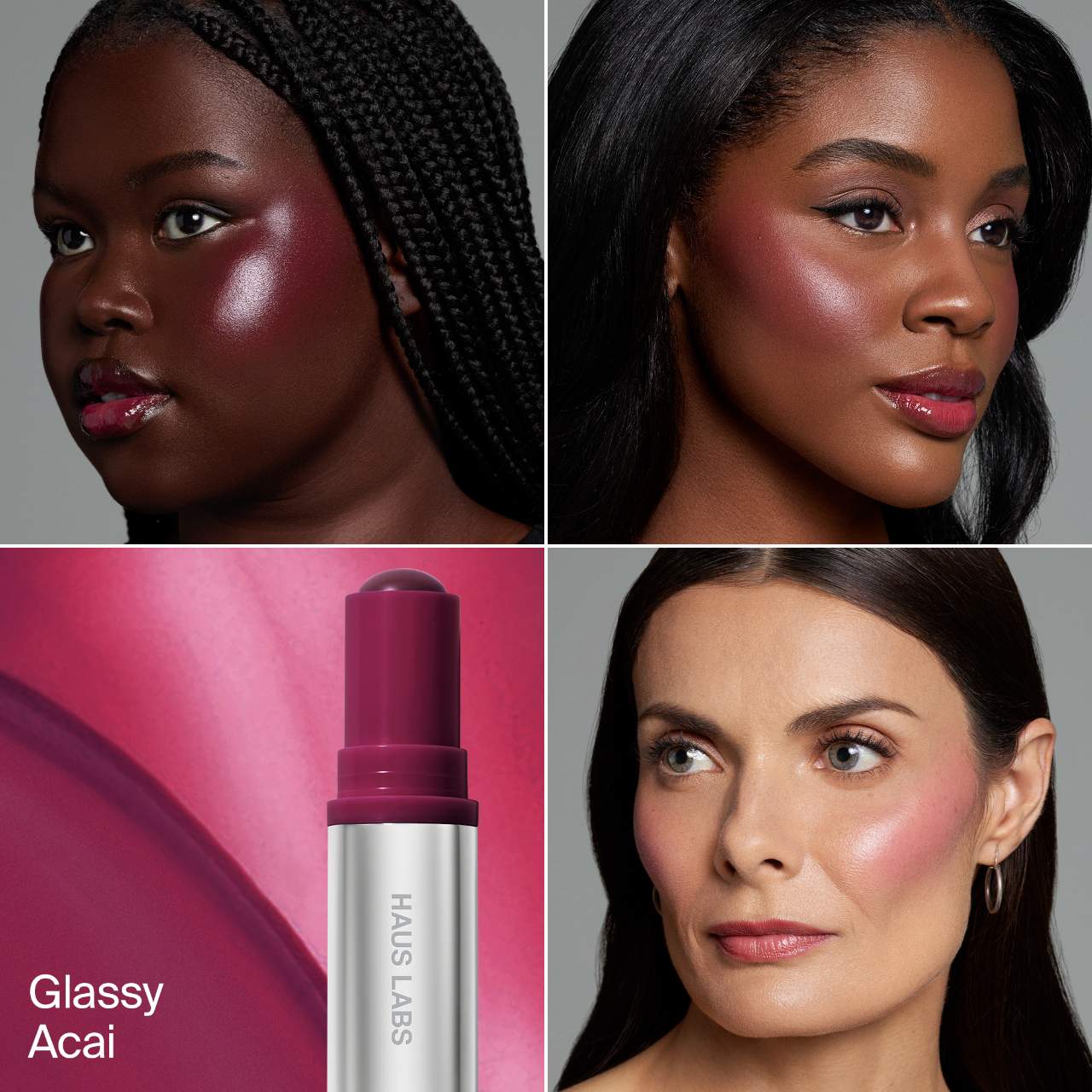 Haus Labs- Color Fuse Longwear Hydrating Glassy Lip + Cheek Blush Balm Stick