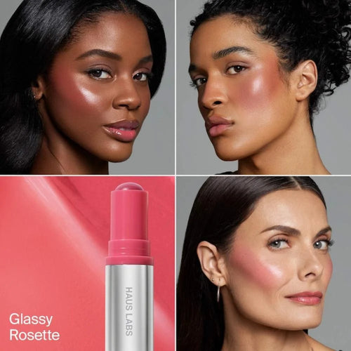 Haus Labs- Color Fuse Longwear Hydrating Glassy Lip + Cheek Blush Balm Stick