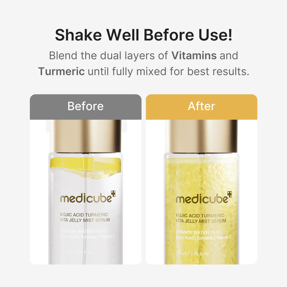 Medicube- Kojic Acid Turmeric Vitamin Gold Jelly Mist Serum