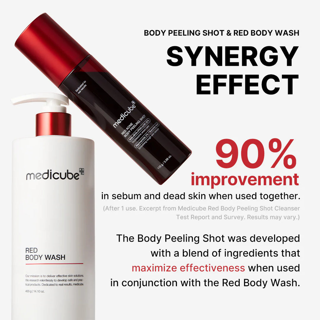 Medicube- red body peeling shot cleanser