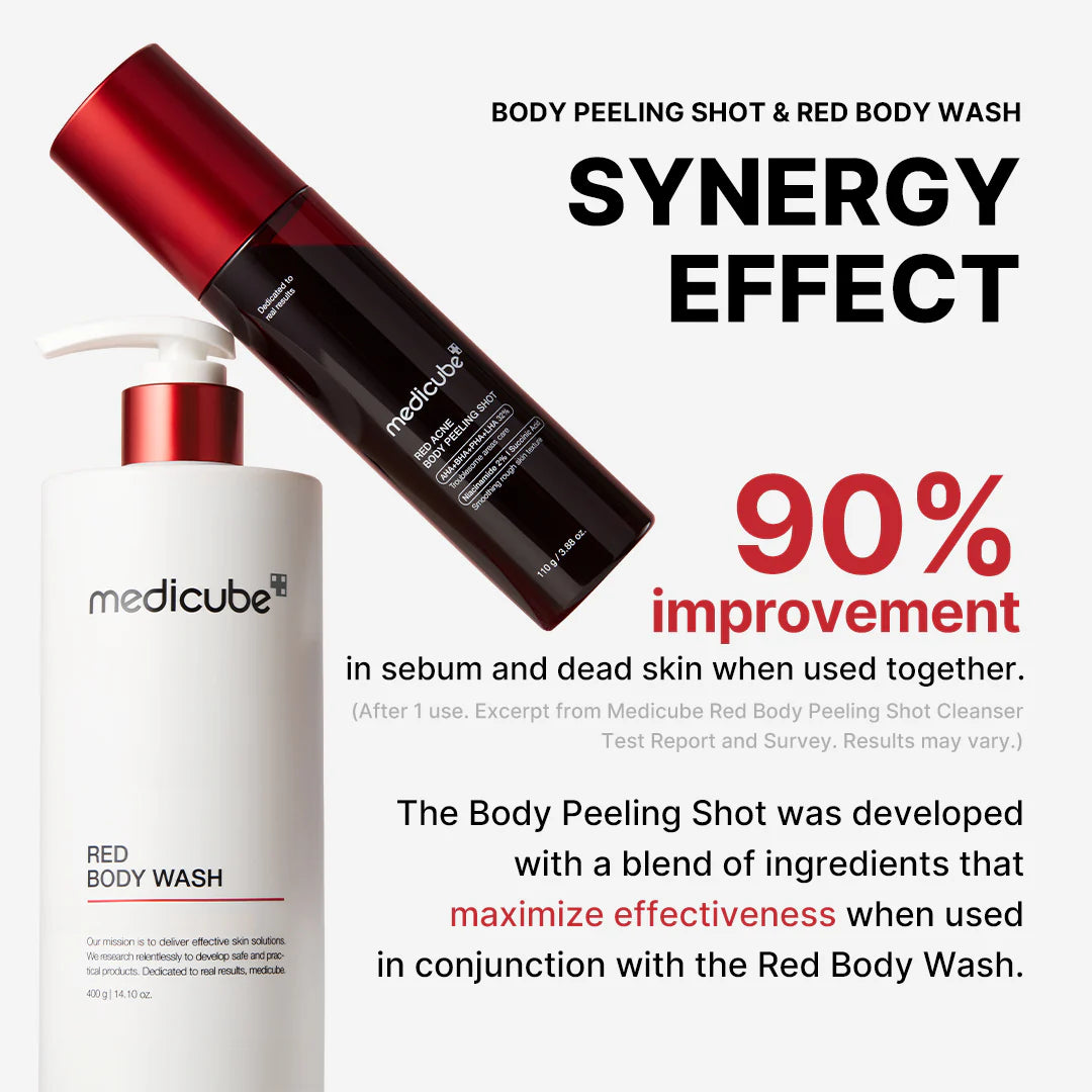 Medicube- red body peeling shot cleanser