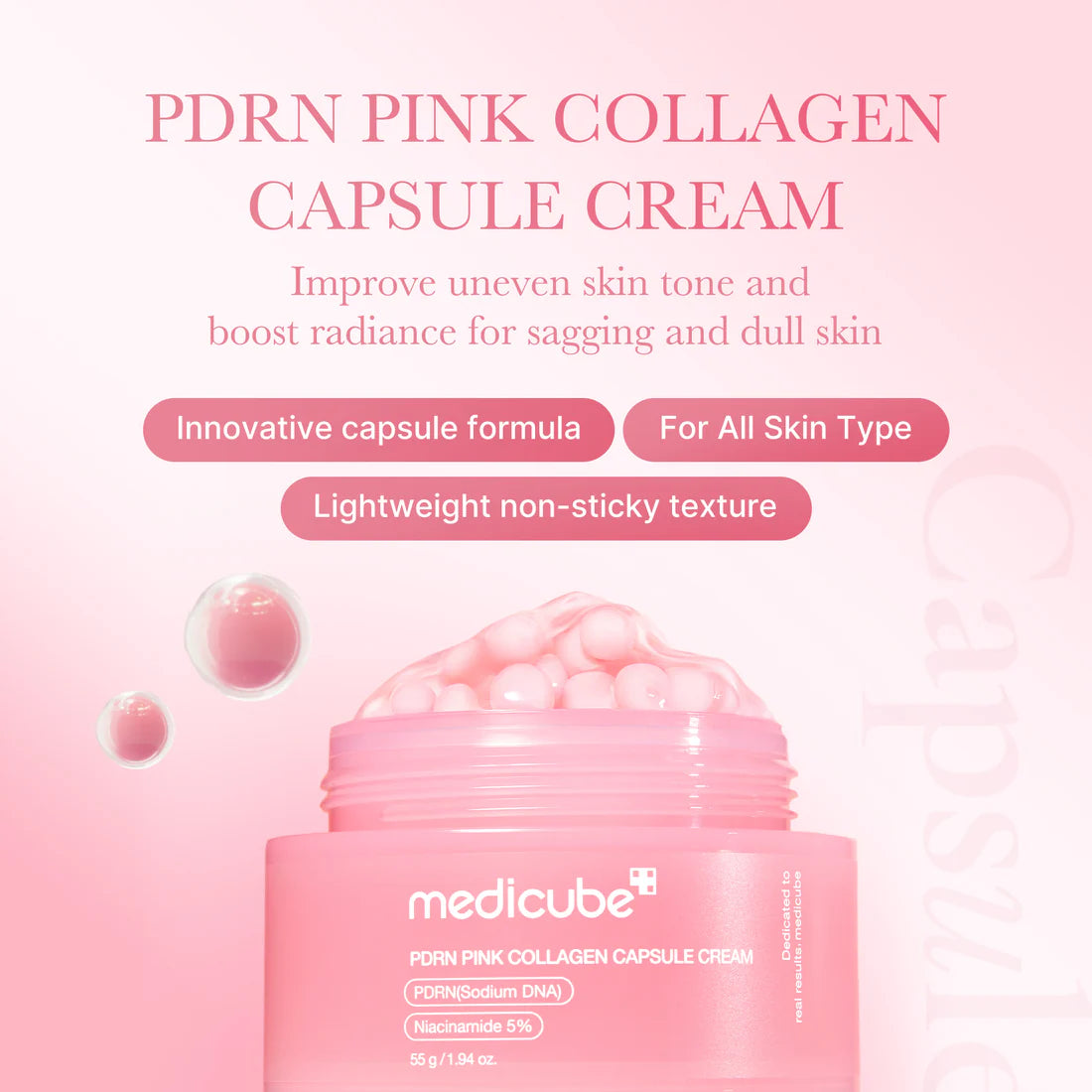 Medicube- PDRN Pink Collagen Capsule Cream
