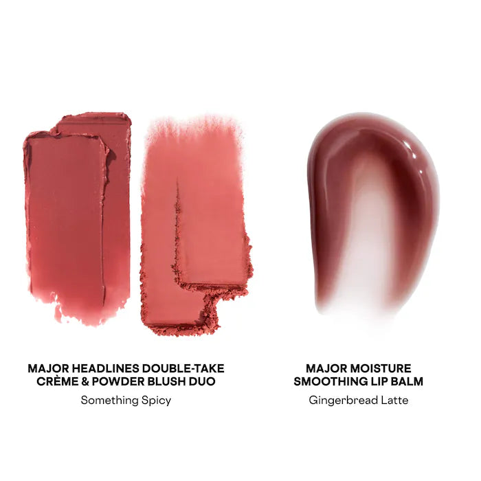 Patrick Ta- Major Headlines Double-Take Crème & Powder Blush Duo & Lip Balm (Gingerbread latte)