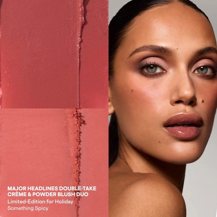 Patrick Ta- Major Headlines Double-Take Crème & Powder Blush Duo & Lip Balm (Gingerbread latte)