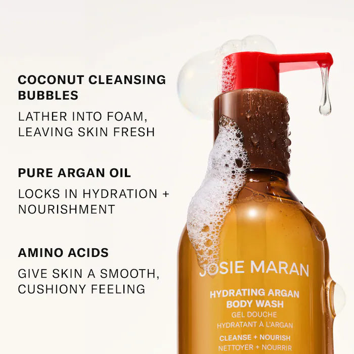 Josie Maran- Hydrating + Cleansing Argan Refillable Body Wash
