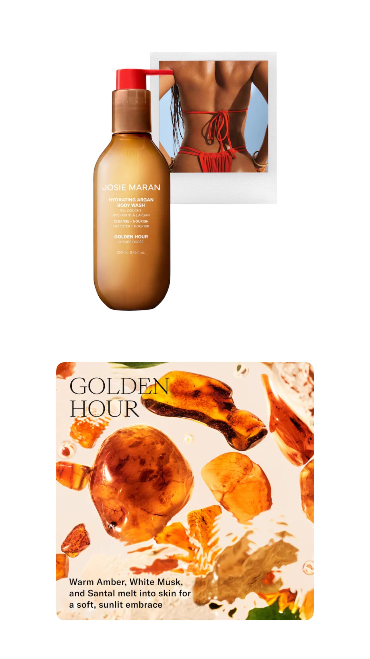 Josie Maran- Hydrating + Cleansing Argan Refillable Body Wash