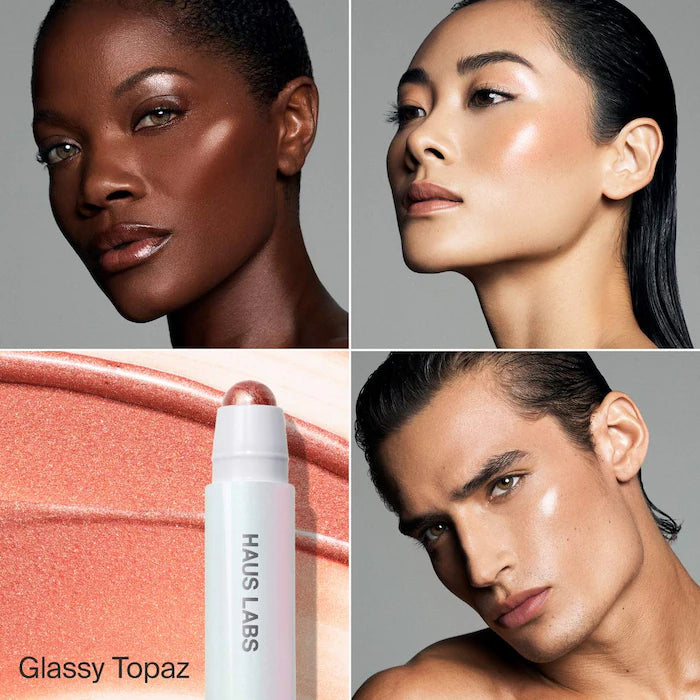 Haus labs glassy balm highlighter stick-glassy topaz (golden bronze)