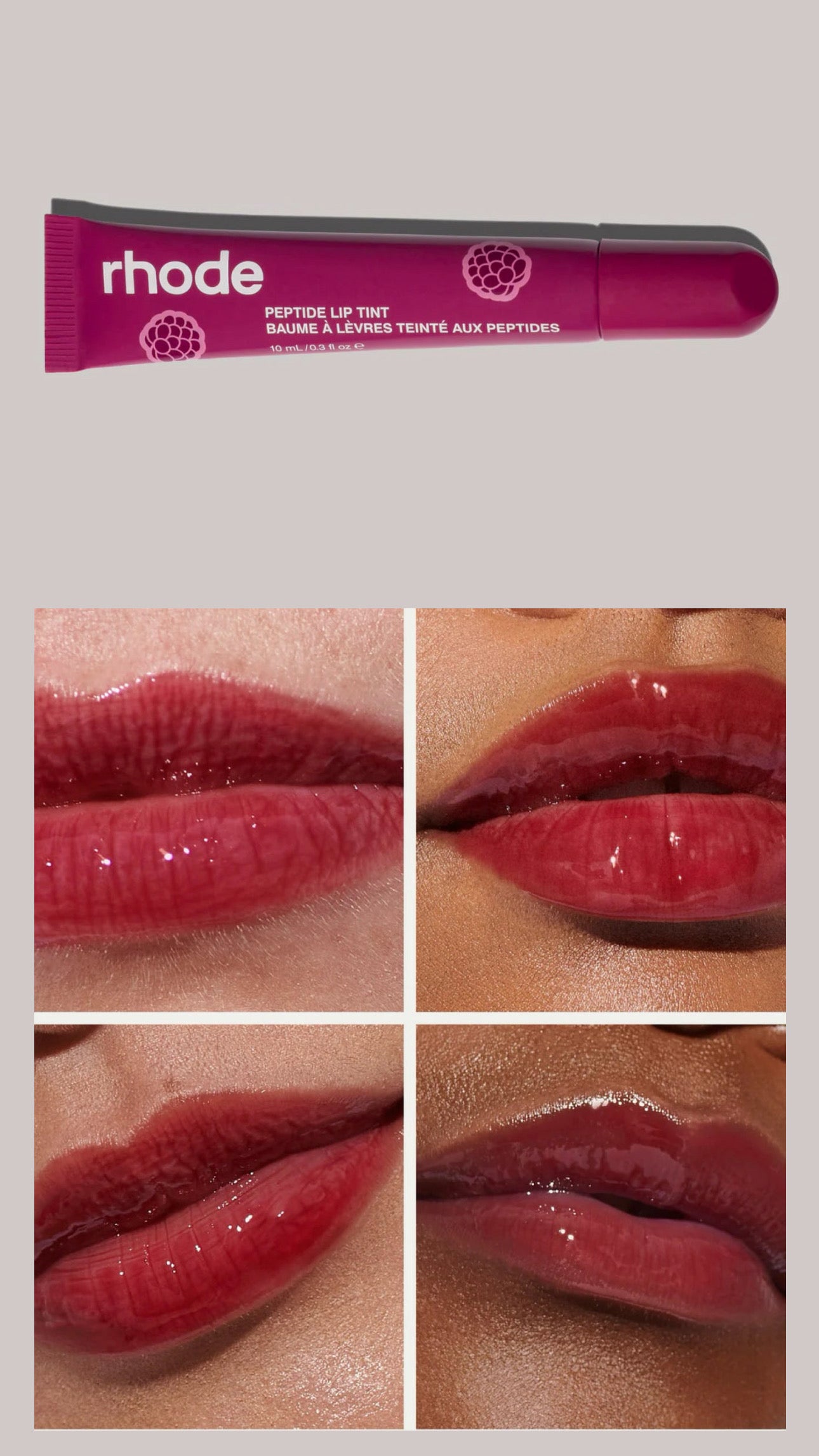 Rhode- Scented peptide lip tint