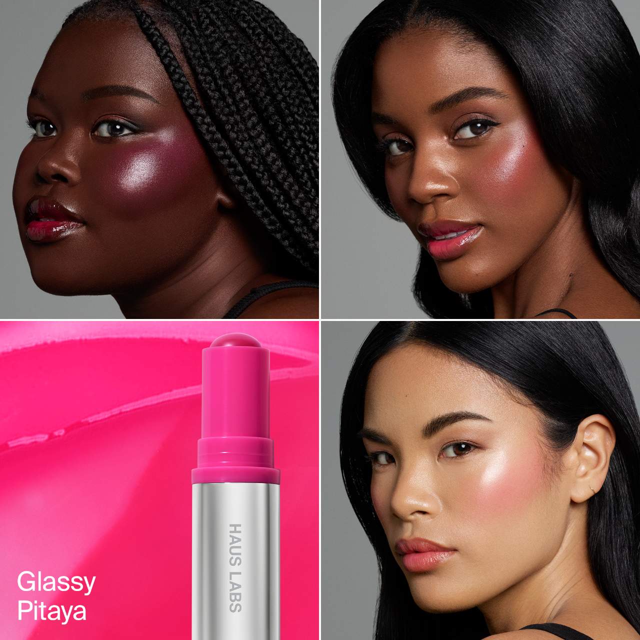 Color Fuse Longwear Hydrating Glassy Lip + Cheek Blush Balm Stick-glassy pitaya