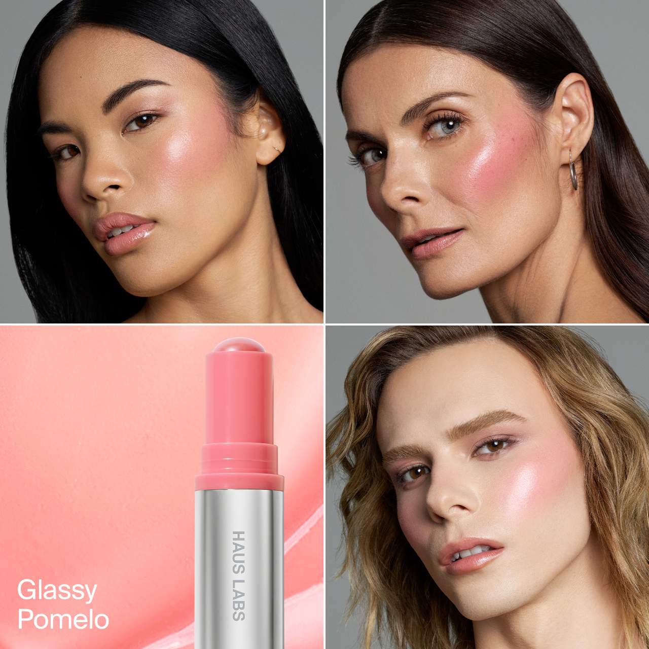 Color Fuse Longwear Hydrating Glassy Lip + Cheek Blush Balm Stick-glassy pomelo