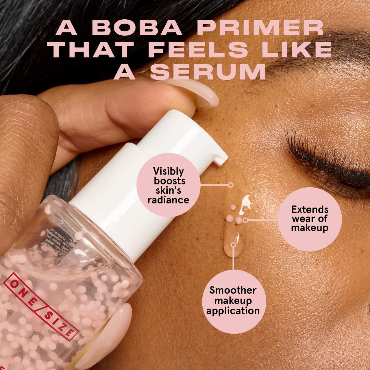 One Size- Secure the glow tacky hydrating primer with boba complex
